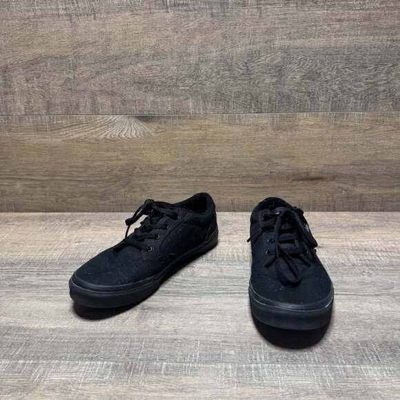 VANS Black Canvas Low Top Unisex Youth Size 7 - Picture 1 of 7